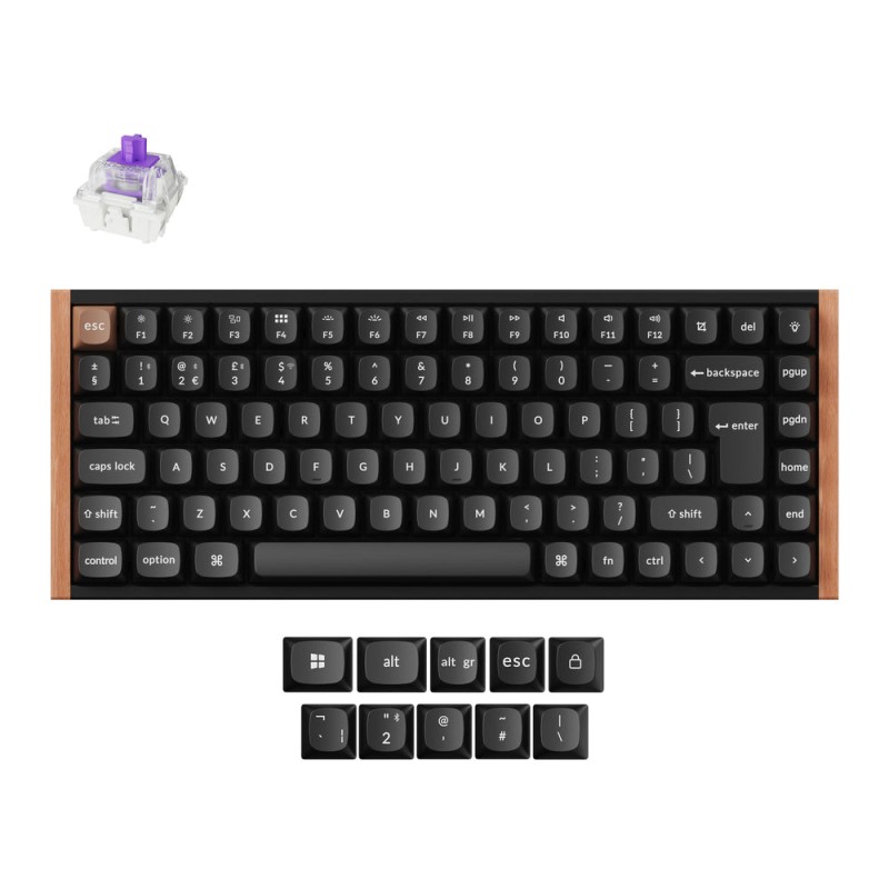 Tipkovnica Keychron K2 HE, Gateron Nebula stik., PBT, UK, črna, Special Edition