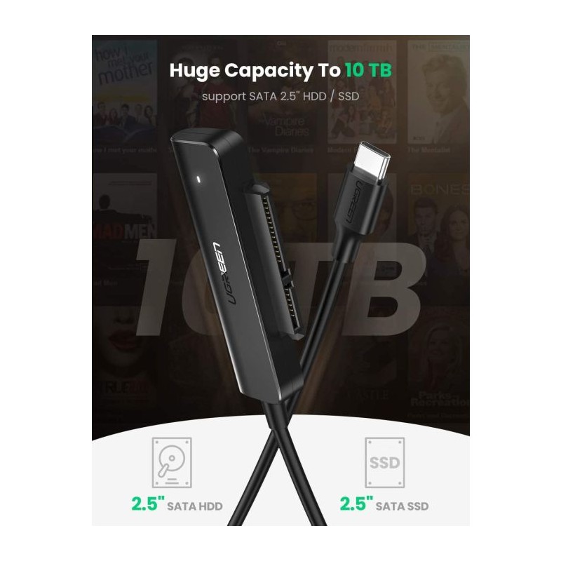 Adapter Ugreen USB-C 3.1 na SATA za 2.5 HDD/SSD