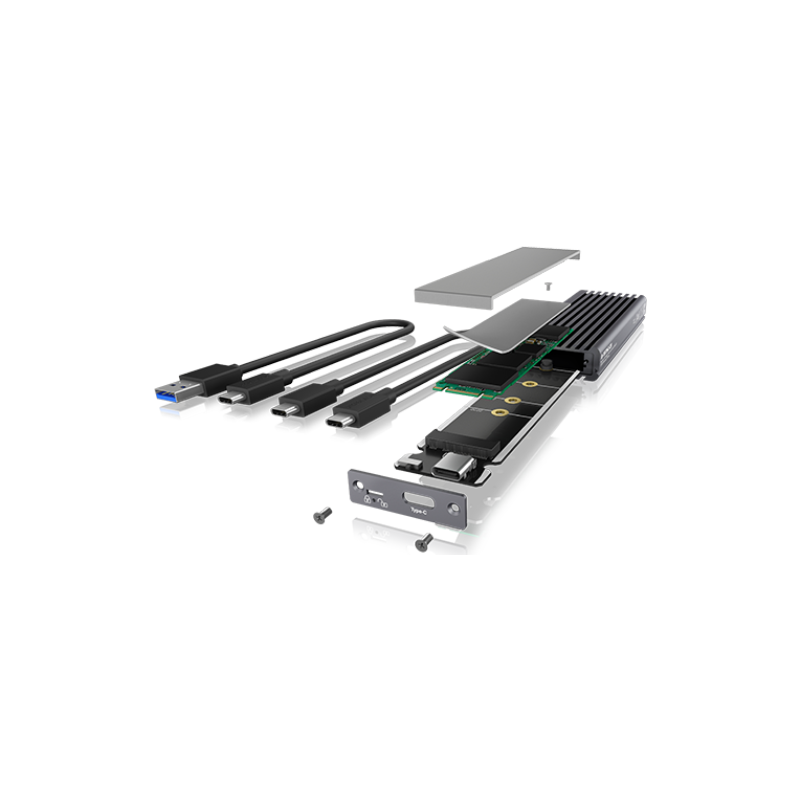 Ohišje IcyBox IB-1817MC-C31 za M.2 NVMe/SATA SSD z zaščito pred pisanjem