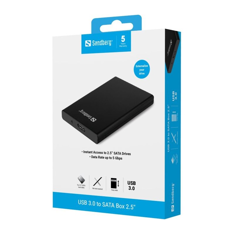 Ohišje za disk Sandberg za 2,5 SATA HDD/SSD