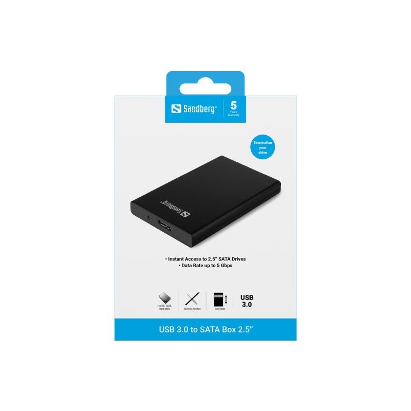 Ohišje za disk Sandberg za 2,5 SATA HDD/SSD