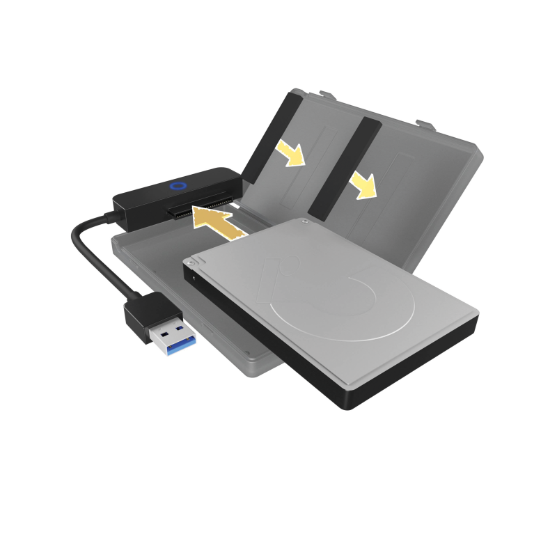 Ohišje za disk IcyBox IB-AC603B-U3 za 2,5 SATA HDD/SSD