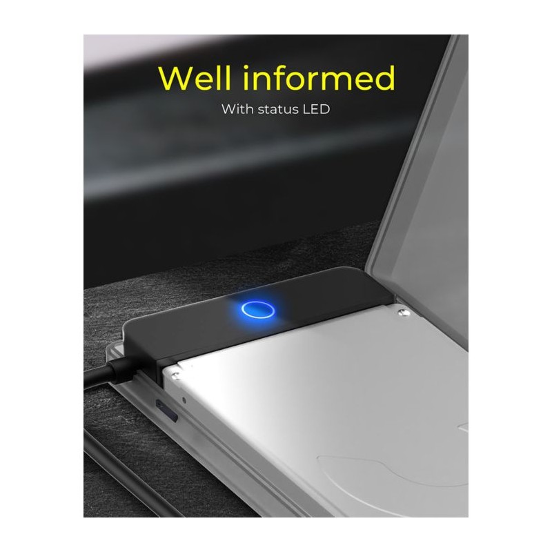 Ohišje za disk IcyBox IB-AC603B-U3 za 2,5 SATA HDD/SSD