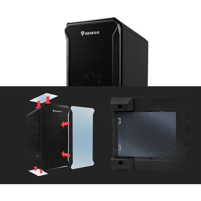 Ohišje GENESIS IRID 503 V2, Mini Tower, črna