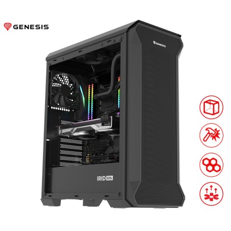 Ohišje GENESIS IRID 505F, Midi Tower, črna