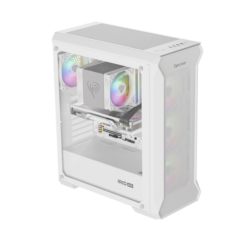 Ohišje GENESIS IRID 505 ARGB V2, Midi Tower, bela