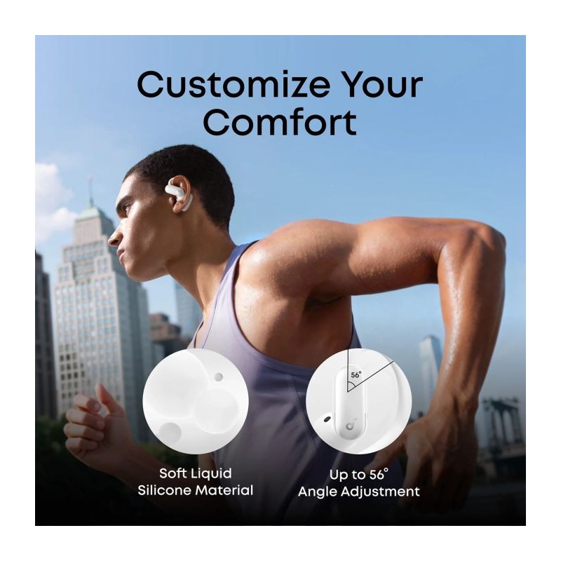 Slušalke Soundcore AeroFit 2 Pro, bele