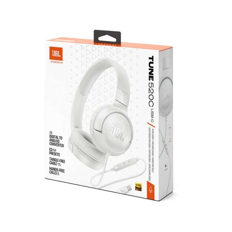 Slušalke JBL Tune 520, bele