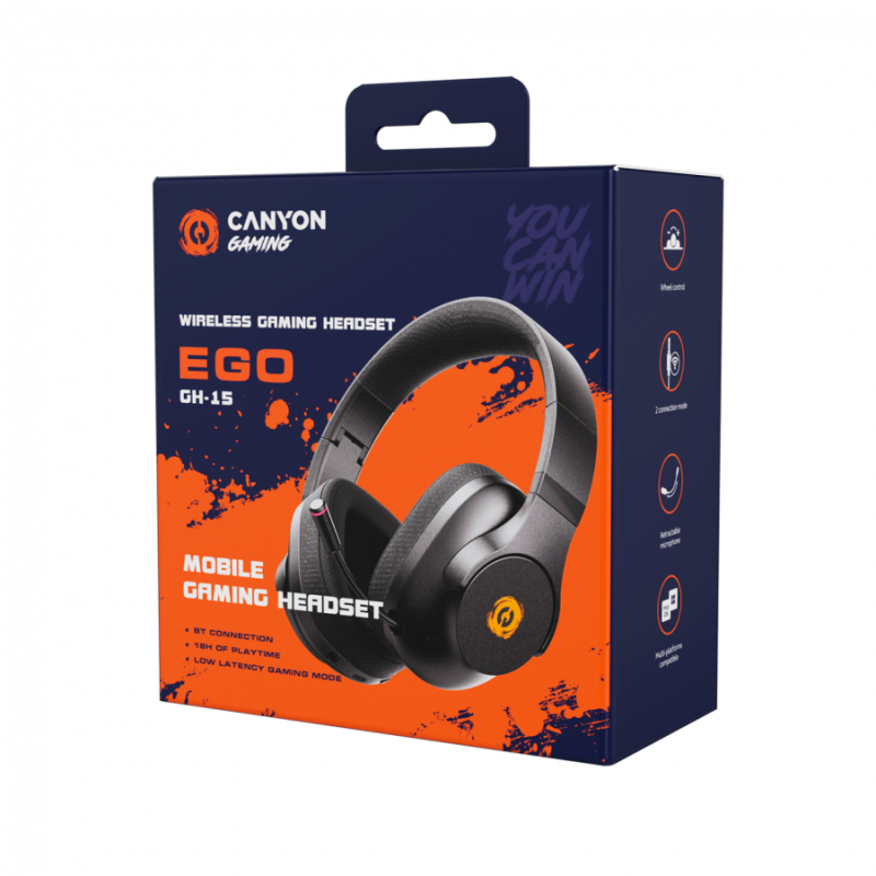 Slušalke Canyon Ego GH-15 2in1, črne