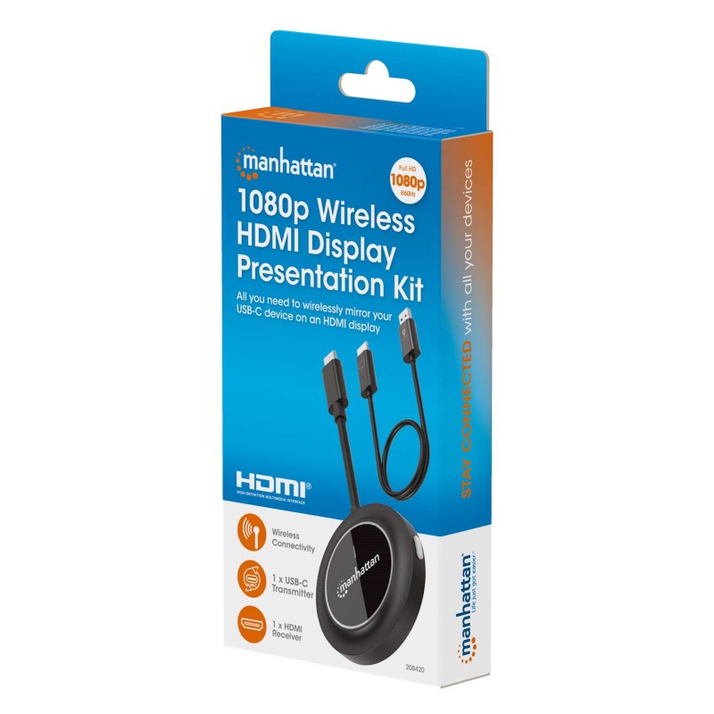 Brezžični HDMI komplet za predstavitve Manhattan, USB-C