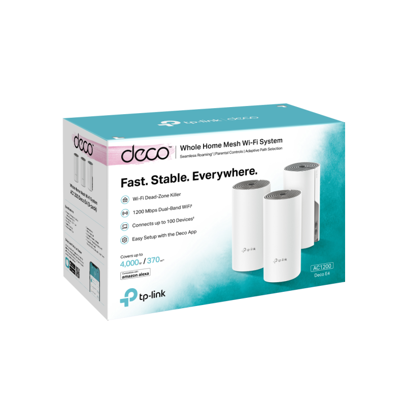 Usmerjevalnik (router) TP-Link Deco E4, Wi-Fi 5, Mesh - 3 pack