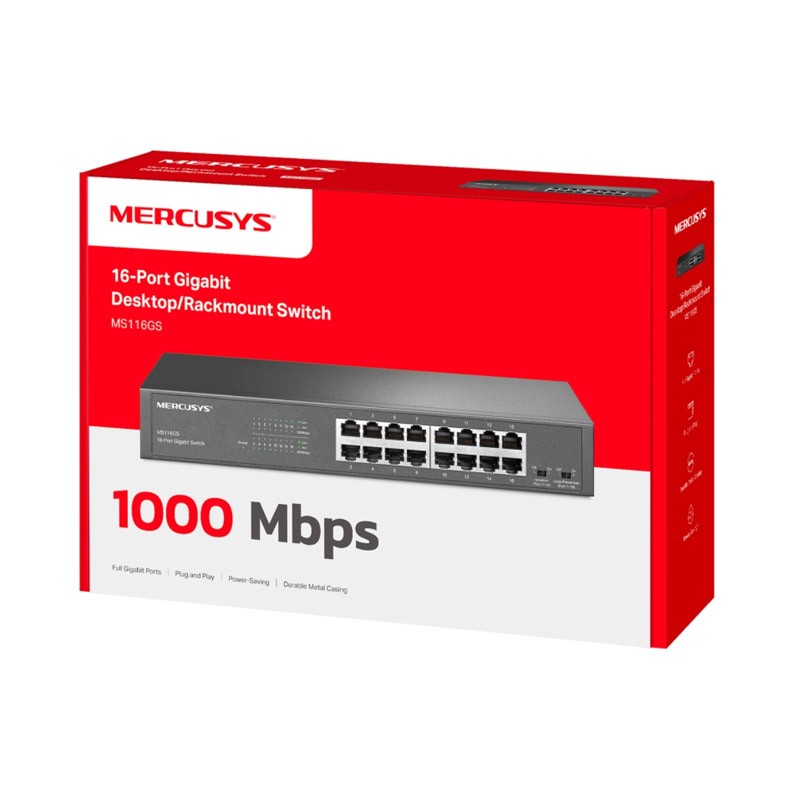 Stikalo (switch) MERCUSYS MS116GS, 16-port
