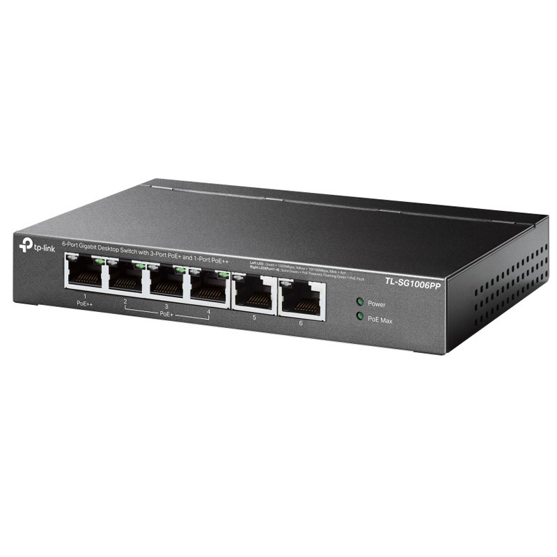 Stikalo (switch) TP-Link TL-SG1006PP, 6-port, PoE+, PoE++