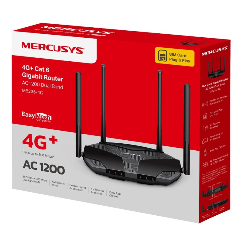 Usmerjevalnik (router) MERCUSYS MB235-4G, Wi-Fi 5