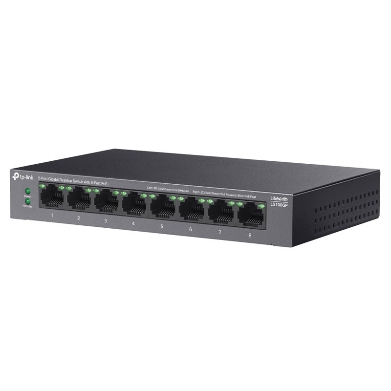 Stikalo (switch) TP-Link LS108GP, 8-port, PoE+