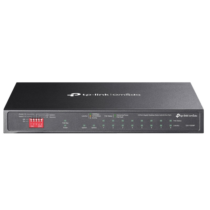 Stikalo (switch) TP-Link Omada DS110GMP, 10-port, PoE+, SFP