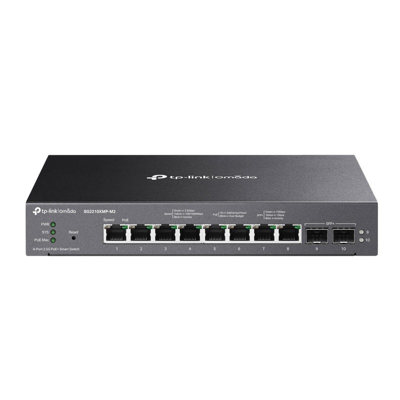 Stikalo (switch) TP-LINK Omada SG2210XMP-M2, 10-port, PoE+, SFP+