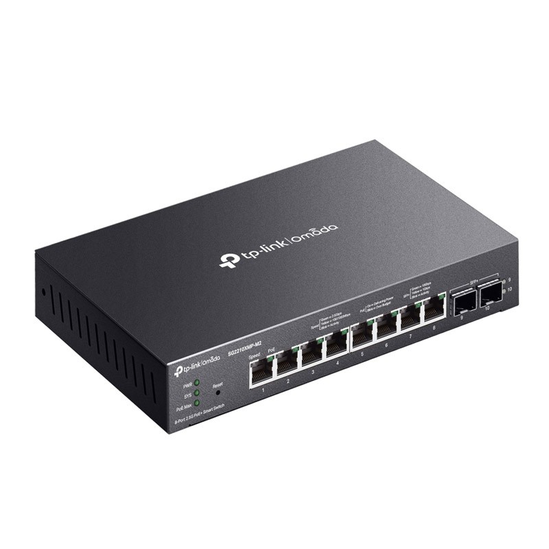Stikalo (switch) TP-LINK Omada SG2210XMP-M2, 10-port, PoE+, SFP+
