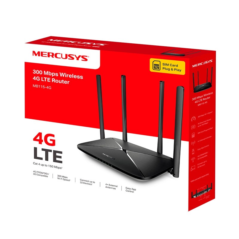 Usmerjevalnik (router) MERCUSYS MB115-4G, 4G LTE