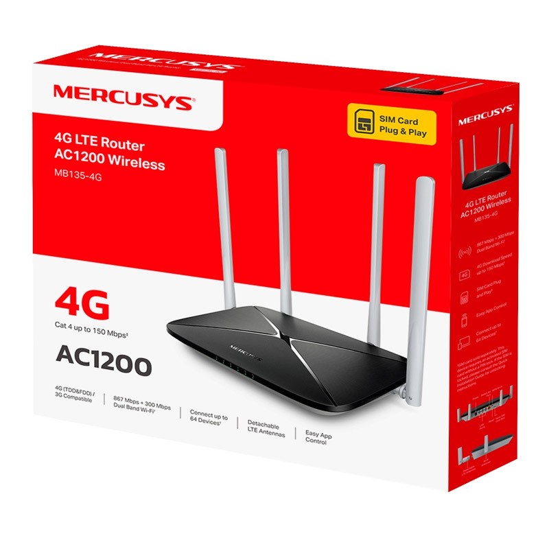 Usmerjevalnik (router) MERCUSYS MB135-4G, Wi-Fi 5