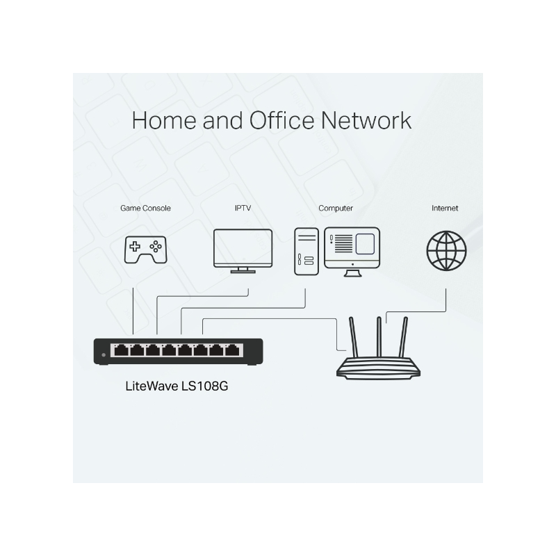 Stikalo (switch) TP-Link LS108G, 8-port