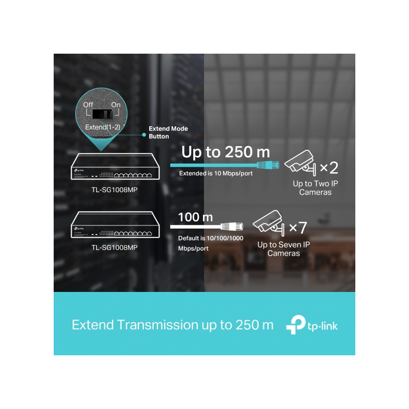 Stikalo (switch) TP-Link TL-SG1008MP, 8-port, PoE+