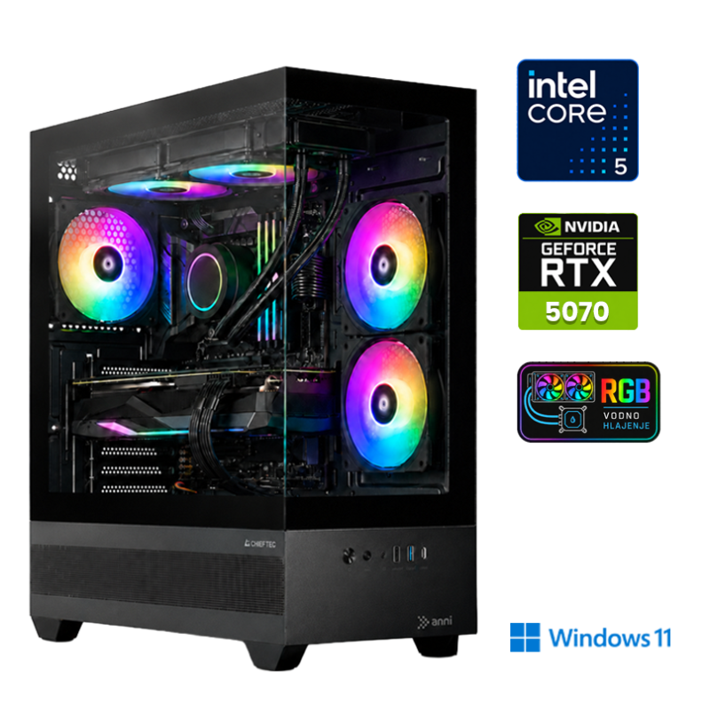 Računalnik ANNI Gamer Extreme Lite i5-14600K / RTX 5070 / 16 GB / 1 TB / W11H