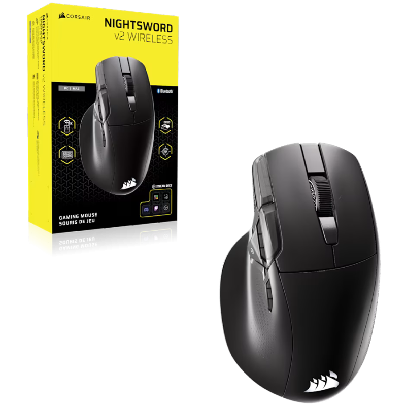 Miška Corsair NIGHTSWORD-V2-WL-BLK-RGB, črna