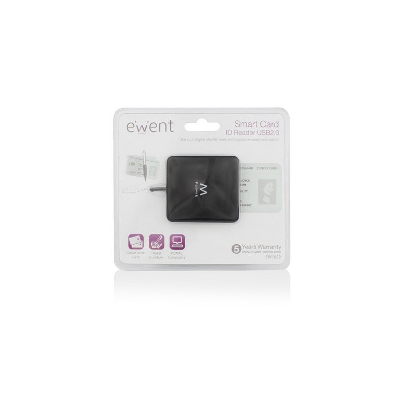 Čitalec pametnih kartic USB 2.0, črn, Ewent