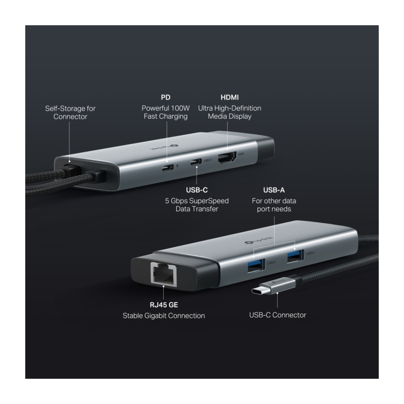 Priklopna postaja TP-LINK UH6120C 6-v-1 USB-C