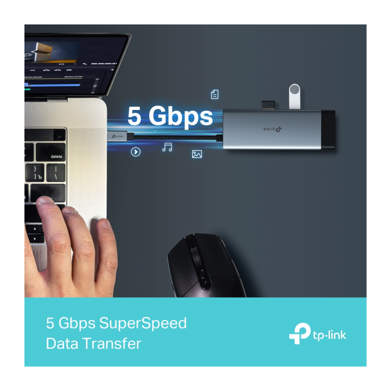 Priklopna postaja TP-LINK UH6120C 6-v-1 USB-C