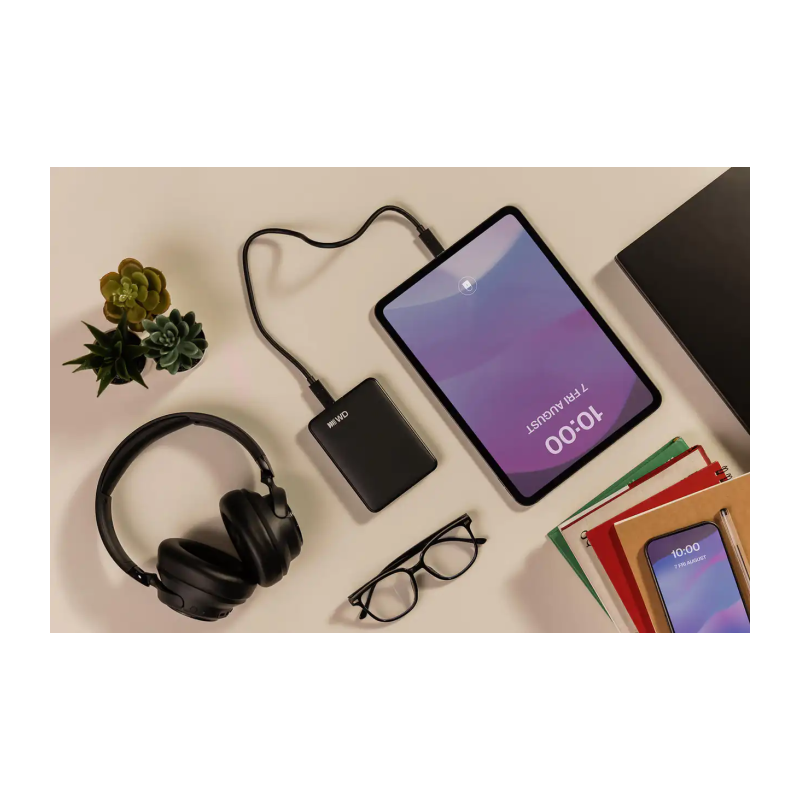 Zunanji disk 4TB WD Elements, USB-C, črn