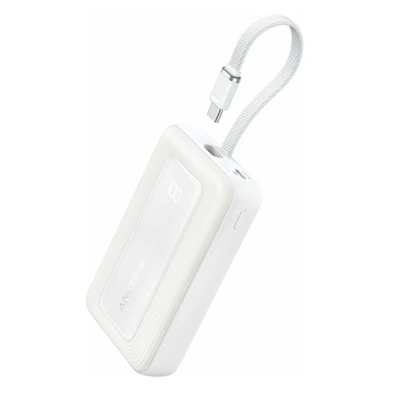 Anker polnilna baterija 10.000 mAh + kabel Tip-c, bela