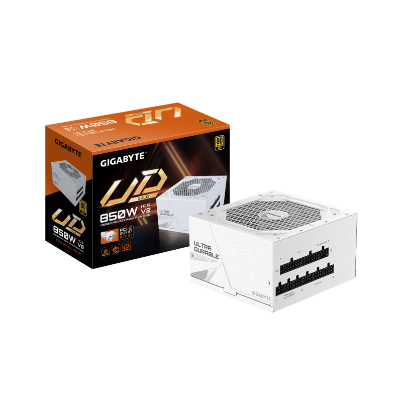 Gigabyte UD850GM PG5 ICE, 850W, 80 Plus Gold, modularni, bel
