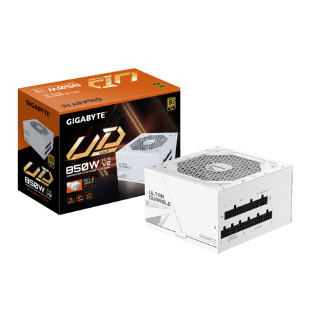 Gigabyte UD850GM PG5 ICE, 850W, 80 Plus Gold, modularni, bel