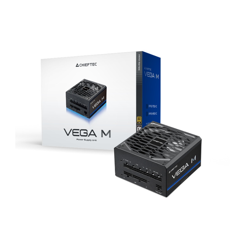 Napajalnik Chieftec VEGA M, 750W, 80 Plus Gold, modularni, črn