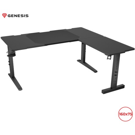 Gaming miza Genesis Holm Modular 160 Corner, RGB, črna