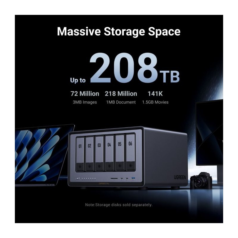 NAS strežnik Ugreen NASync DXP6800 Pro