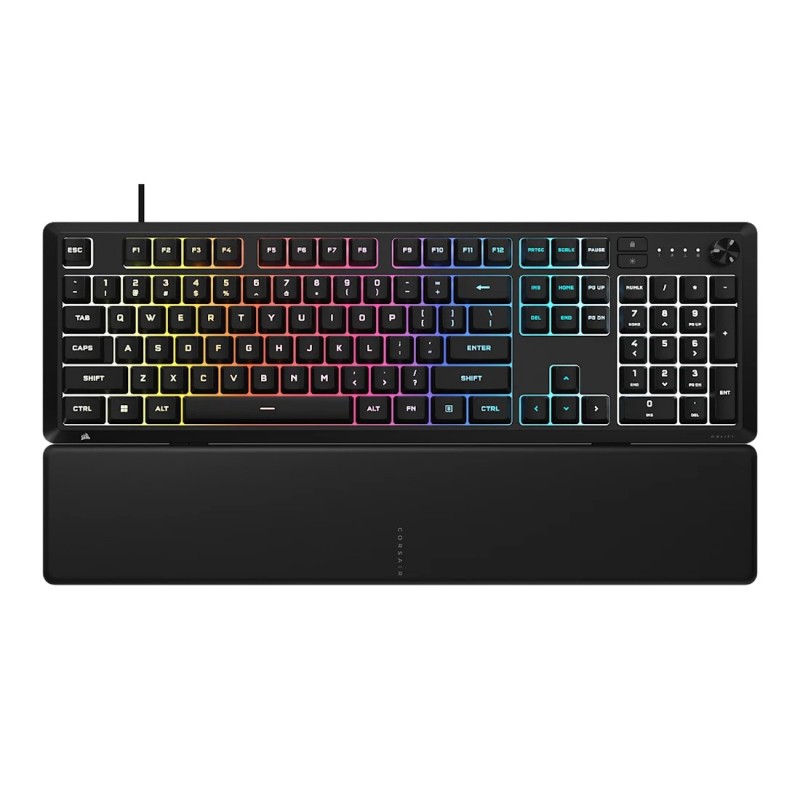 Tipkovnica Corsair SKIFF 100, RGB, US, črna