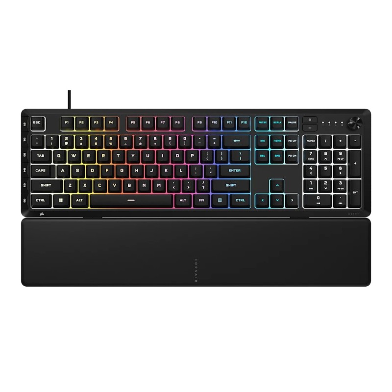 Tipkovnica Corsair SKIFF 100 PLUS, RGB, US, črna