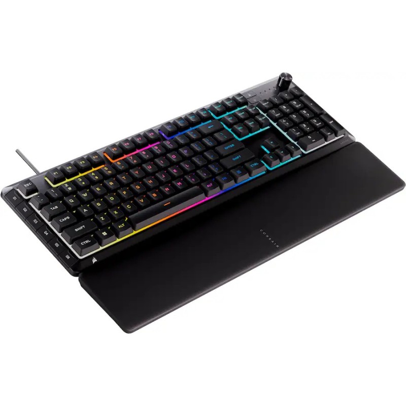 Tipkovnica Corsair SKIFF 100 PLUS, RGB, US, črna