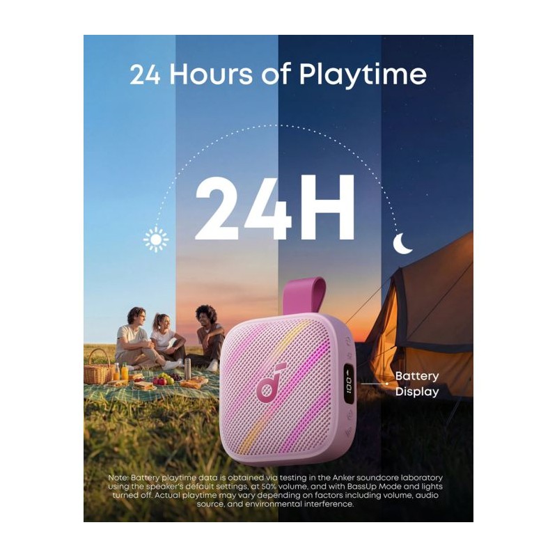 Prenosni zvočnik Anker Soundcore Boom Go 3i, roza