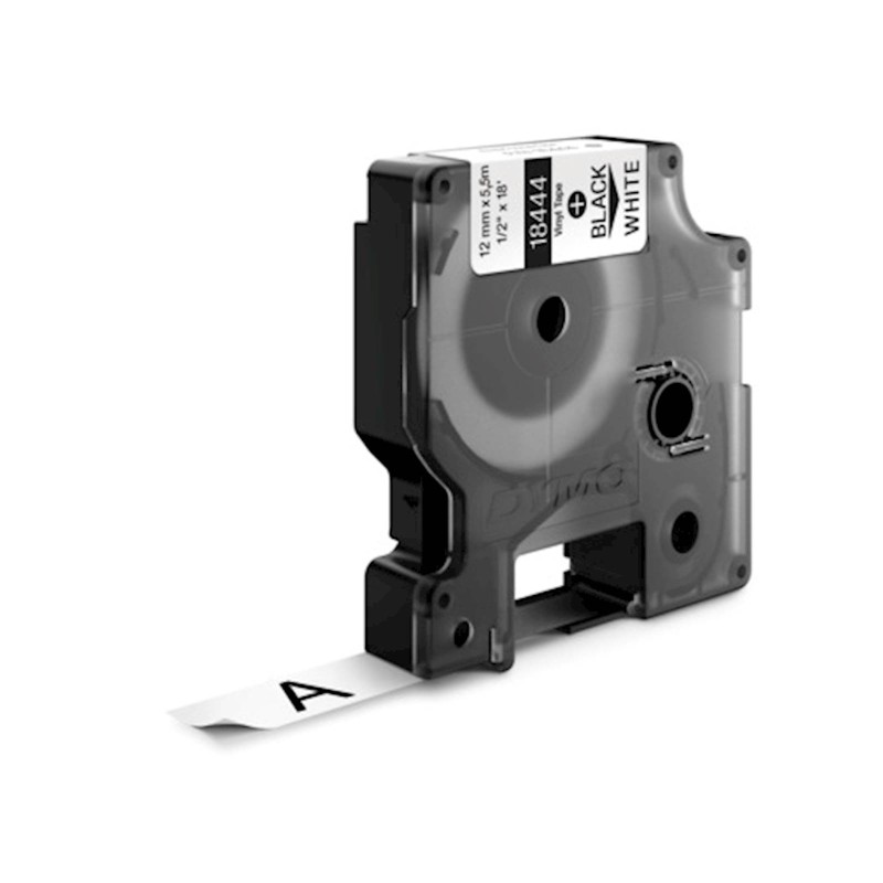 Trak RHINO IND 12mm, črna na beli, vinil