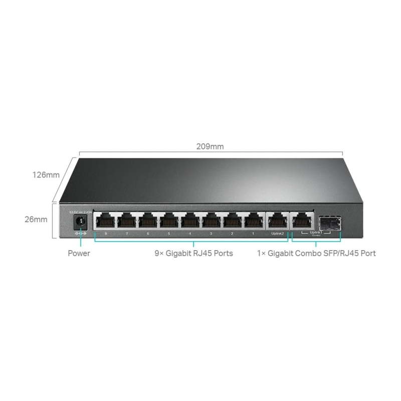 Stikalo (switch) TP-Link TL-SG1210MPE, 10-port, PoE+