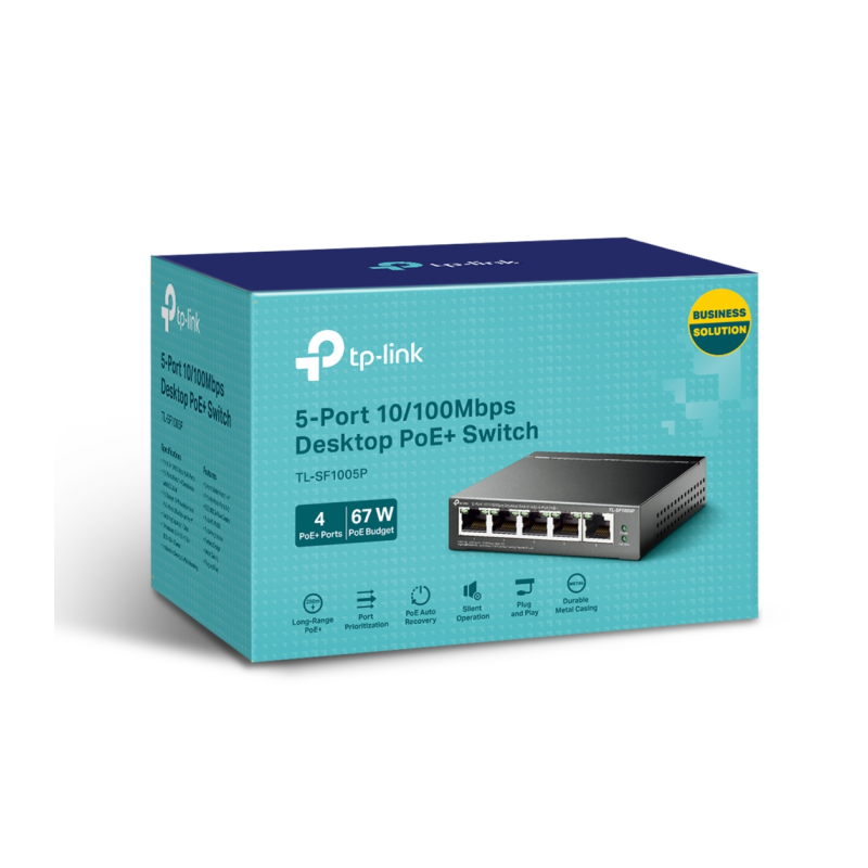 Stikalo (switch) TP-Link TL-SF1005P, 5-port, PoE+