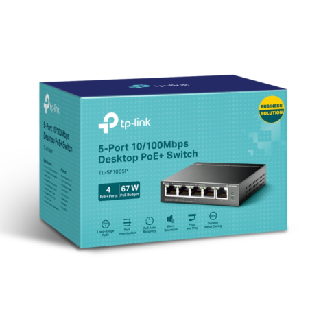 Stikalo (switch) TP-Link TL-SF1005P, 5-port, PoE+