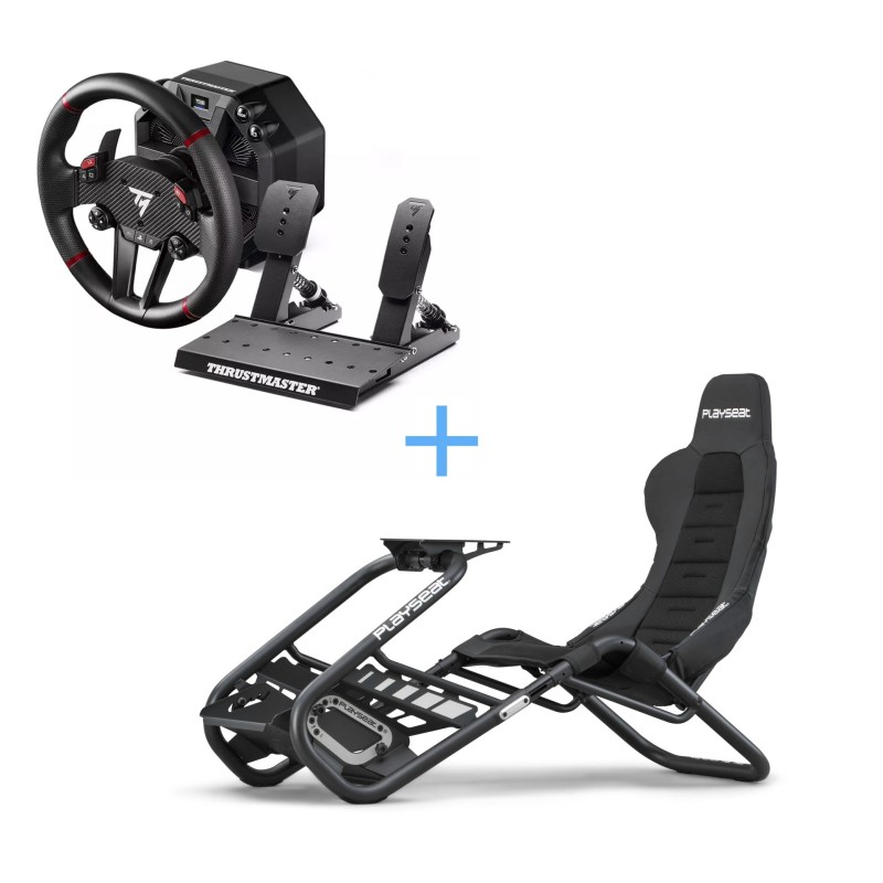 Volan THRUSTMASTER T598 + igralni stol PLAYSEAT TROPHY, črn