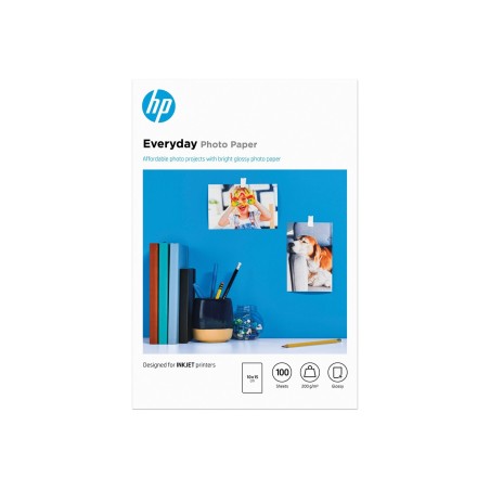 Foto papir HP original Everyday Glossy 200g 00x150mm, 100 listov, bel