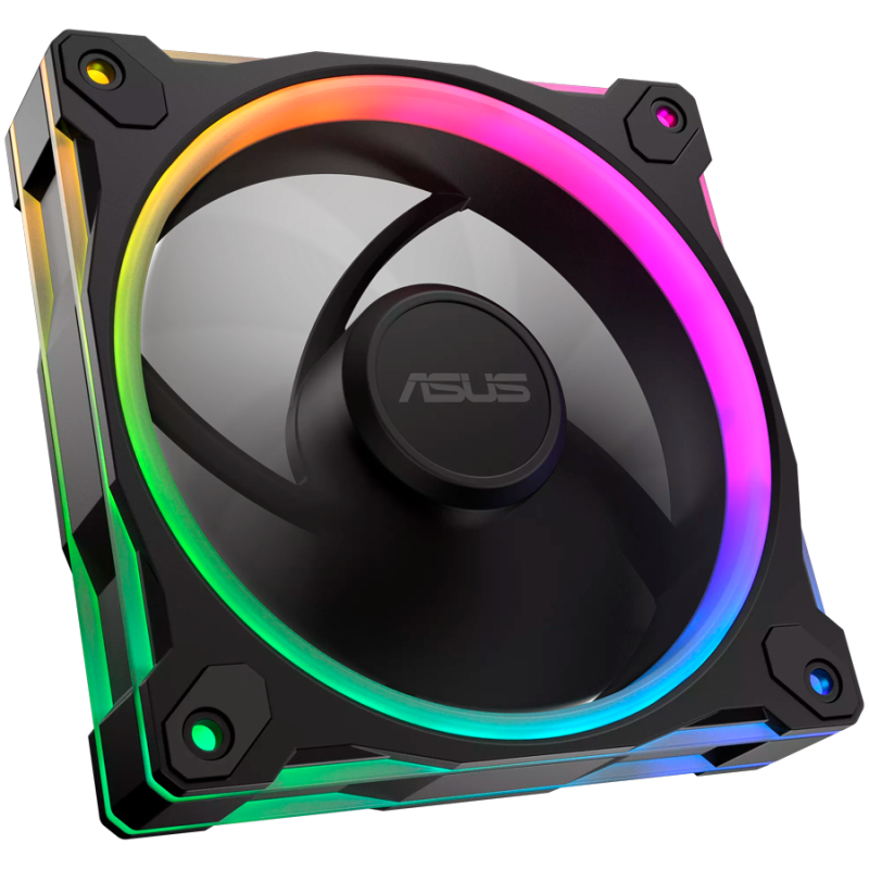 Ventilator za ohišje ASUS Prime MR120 ARGB, 3x 120mm PWM, črn