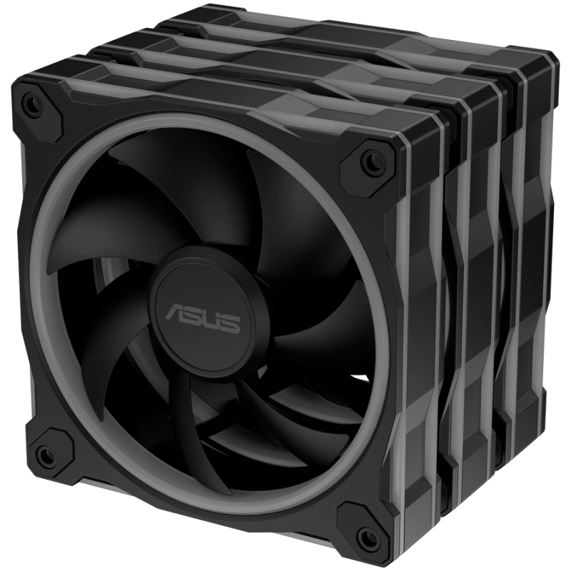 Ventilator za ohišje ASUS Prime MR120 ARGB, 3x 120mm PWM, črn